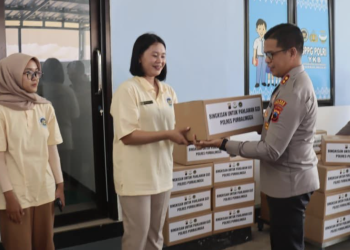 Polres Purbalingga Beri Bingkisan Untuk Pahlawan Gizi 